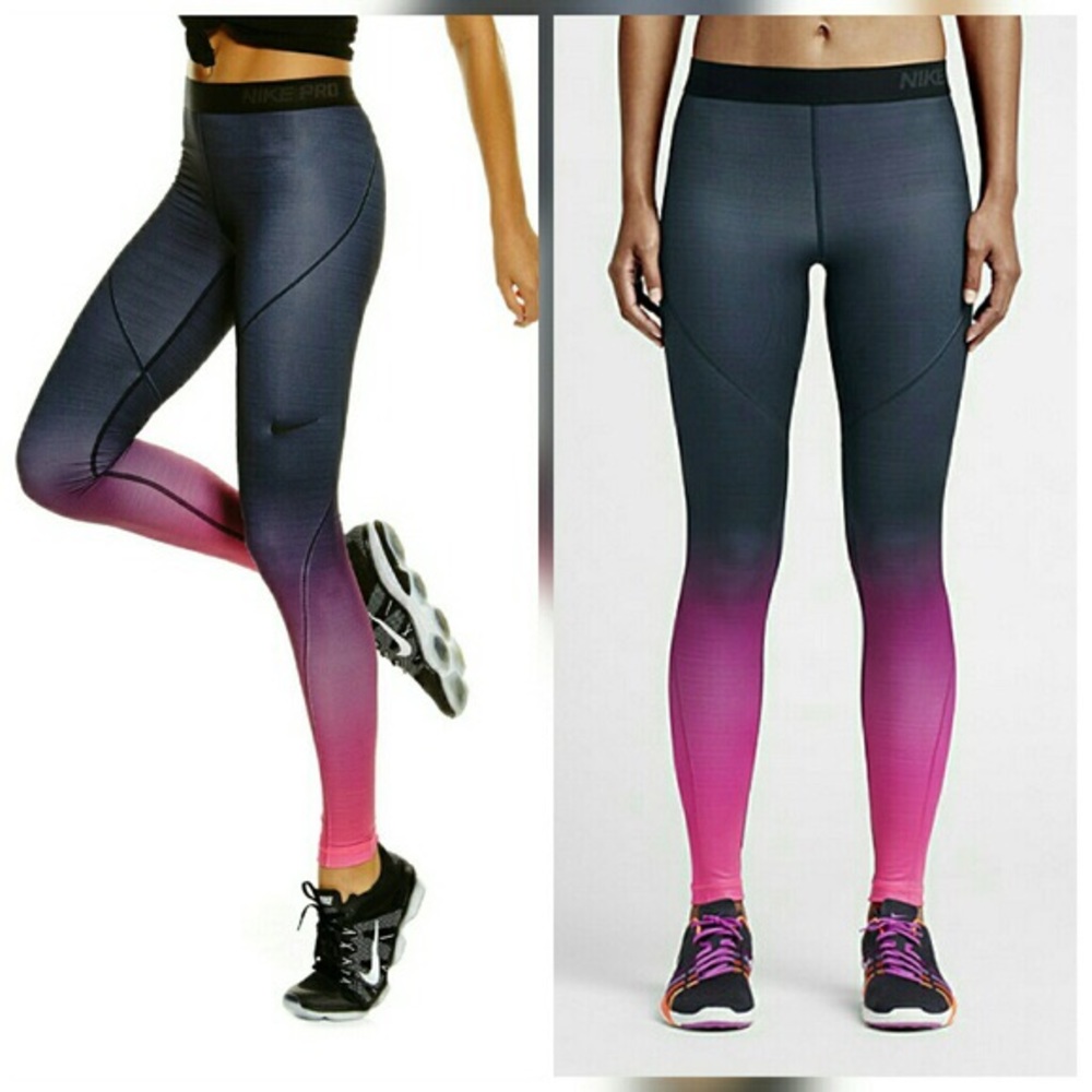 Nike Blue and Pink Ombré leggings